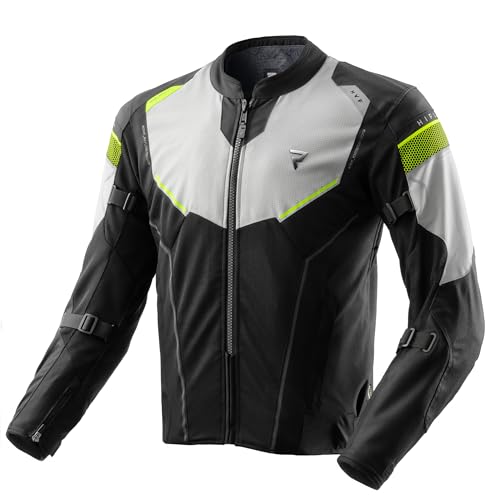 REBELHORN Hiflow V Motorradjacke Herren | Textil | Ellbogen, Schulter und Rückenprotektor Stufe 2 | HydraShield PRO In&Out Membran | Belüftungspaneele | Abnehmbare Isolierweste von REBELHORN
