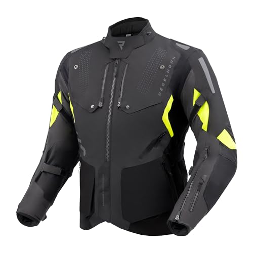 REBELHORN Hiker IV Motorradjacke Herren | Textil | Ellbogen und Schulterprotektoren Stufe 2 | Herausnehmbares In & Out Membran | 2 Belüftungspaneele | 4 Belüftungskanäle von REBELHORN