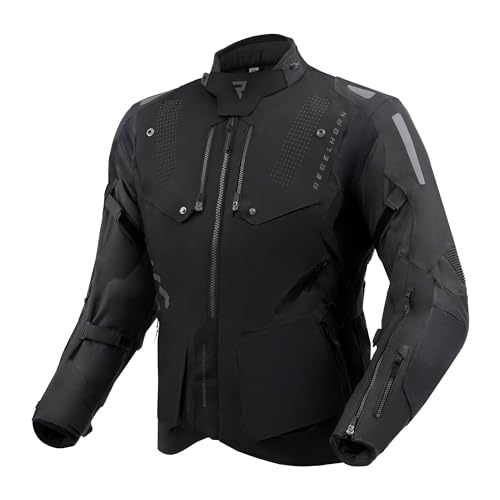 REBELHORN Hiker IV Motorradjacke Herren | Textil | Ellbogen und Schulterprotektoren Stufe 2 | Herausnehmbares In & Out Membran | 2 Belüftungspaneele | 4 Belüftungskanäle von REBELHORN