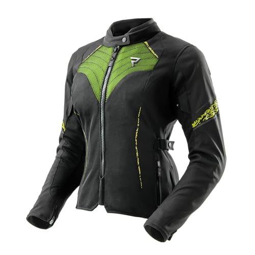 REBELHORN Jax Lady Motorradjacke Damen | Textil | Ellbogen, Schulter und Rückenprotektor Stufe 2 | Abnehmbar Humax Membran | Große Mesh Belüftungspaneele von REBELHORN