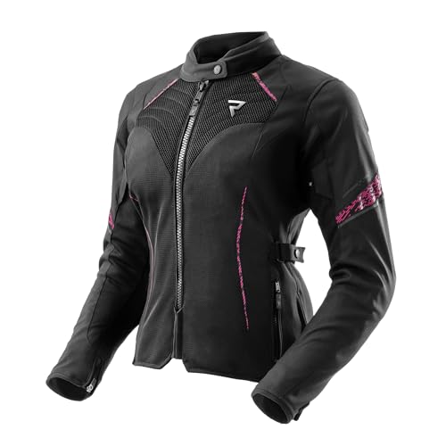 REBELHORN Jax Lady Motorradjacke Damen | Textil | Ellbogen, Schulter und Rückenprotektor Stufe 2 | Abnehmbar Humax Membran | Große Mesh Belüftungspaneele von REBELHORN