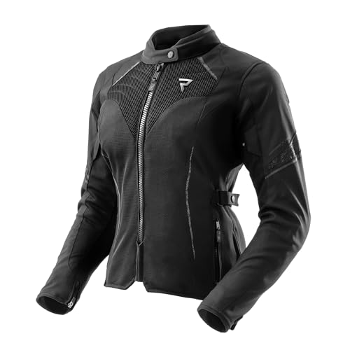 REBELHORN Jax Lady Motorradjacke Damen | Textil | Ellbogen, Schulter und Rückenprotektor Stufe 2 | Abnehmbar Humax Membran | Große Mesh Belüftungspaneele von REBELHORN