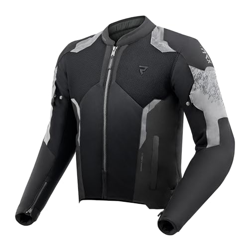 REBELHORN Jax Motorradjacke Herren | Textil | Ellbogen, Schulter und Rückenprotektor Stufe 2 | Abnehmbar Humax Membran | Große Mesh Belüftungspaneele von REBELHORN