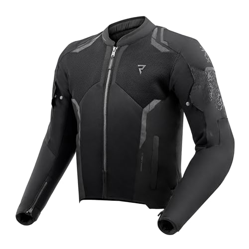 REBELHORN Jax Motorradjacke Herren | Textil | Ellbogen, Schulter und Rückenprotektor Stufe 2 | Abnehmbar Humax Membran | Große Mesh Belüftungspaneele von REBELHORN