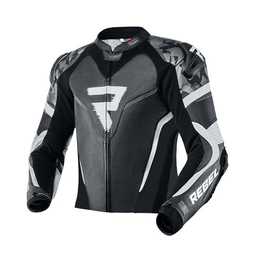 REBELHORN Rebel Motorradjacke Herren | Rindsleder | Ellbogen, Schultern und Rückenprotektor Stufe 2 | Ellbogen und Schulterschieber | Wasserdichte In&Out Weste | Belüftungspaneele REBELHORN Rebel Motorradjacke Herren | Rindsleder | Ellbogen, Schultern und Rückenprotektor Stufe 2 | Ellbogen und Schulterschieber | Wasserdichte In&Out Weste | Belüftungspaneele von REBELHORN