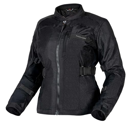 REBELHORN Scandal II Lady Motorradjacke Damen | Textile | Ellbogen und Schulterprotektoren Stufe 2 | Große Mesh-Einsätze | Doppel und Dreifachnähte | Reflektierende Elemente von REBELHORN