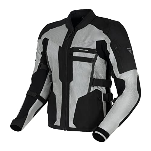 REBELHORN Scandal II Motorradjacke Herren | Textile | Ellbogen und Schulterprotektoren | Große Mesh-Einsätze | Doppel und Dreifachnähte | Reflektierende Elemente von REBELHORN