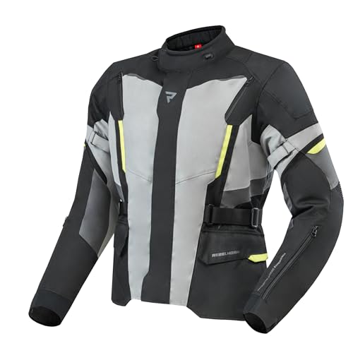 REBELHORN Scout Motorradjacke Herren | Textil | Ellbogen und Schulterprotektoren Stufe 2 | Integrierte Membran | Herausnehmbares Thermofutter | 6 Belüftungskanäle von REBELHORN