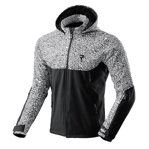 REBELHORN Slash Motorradjacke Herren | Textil | Softshell mit Abnehmbarer Kapuze | Ellbogen und Schulterprotektoren Stufe 2 | 6 Belüftungskanäle von REBELHORN