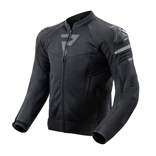 REBELHORN Vandal Mesh Motorradjacke Herren | Textil | Ellbogen und Schulterprotektoren Stufe 2 | Austauschbar Schulterschieber | Große Mesh Belüftungspaneele von REBELHORN