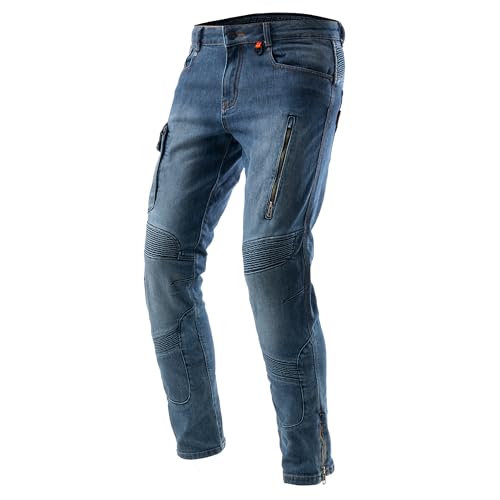 REBELHORN Vandal Mono Motorradjeans Motorradhose Herren | Armalith Denim | RE ZRO Stufe 2 Knie, Hüft und Steißbein Protektoren | 2 Belüftungskanäle | Tapered Fit von REBELHORN
