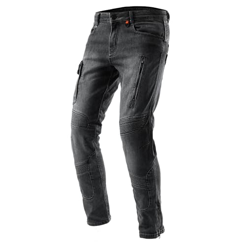 REBELHORN Vandal Mono Motorradjeans Motorradhose Herren | Armalith Denim | RE ZRO Stufe 2 Knie, Hüft und Steißbein Protektoren | 2 Belüftungskanäle | Tapered Fit von REBELHORN