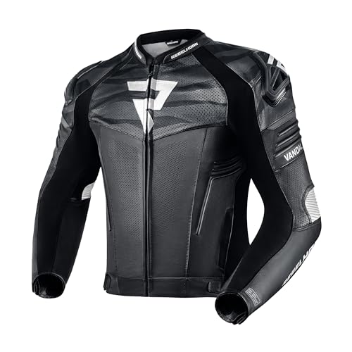 REBELHORN Vandal Motorradjacke Herren | Rindsleder | Ellbogen und Schulterprotektoren Stufe 2 | Schulterschieber | Softshell In&Out Weste | Perforierte Belüftungspaneele REBELHORN Vandal Motorradjacke Herren | Rindsleder | Ellbogen und Schulterprotektoren Stufe 2 | Schulterschieber | Softshell In&Out Weste | Perforierte Belüftungspaneele von REBELHORN