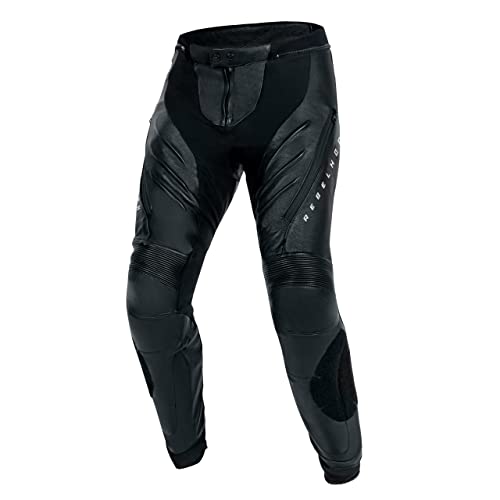 REBELHORN Veloce Motorradhose Herren | Leder | Knie und Hüftprotektoren Stufe 2 | Knieschieber | 2 Belüftungskanäle mit Reißverschluss REBELHORN Veloce Motorradhose Herren | Leder | Knie und Hüftprotektoren Stufe 2 | Knieschieber | 2 Belüftungskanäle mit Reißverschluss von REBELHORN