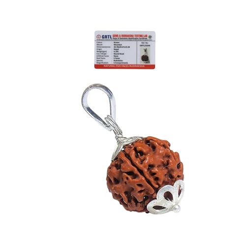 5 Mukhi Rudraksha Anhänger Lab zertifiziert Nepali Five Mukhi Original zertifizierter Rudraksha Anhänger mit rotem Faden für Damen und Herren, Herkunft Nepal, Farbe Braun von Rebuy, 20 mm Approx, Rudraksha, Heliotrop 5 Mukhi Rudraksha Anhänger Lab zertifiziert Nepali Five Mukhi Original zertifizierter Rudraksha Anhänger mit rotem Faden für Damen und Herren, Herkunft Nepal, Farbe Braun von Rebuy, 20 mm Approx, Rudraksha, Heliotrop von REBUY