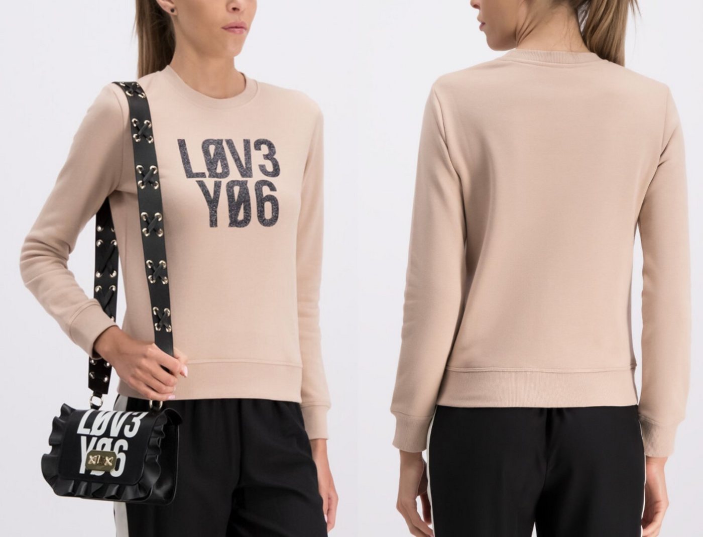 RED VALENTINO Sweatshirt VALENTINO Red Lov3 Y06 Slogan Printed Sweatshirt Jumper Pullover Sweat von RED VALENTINO