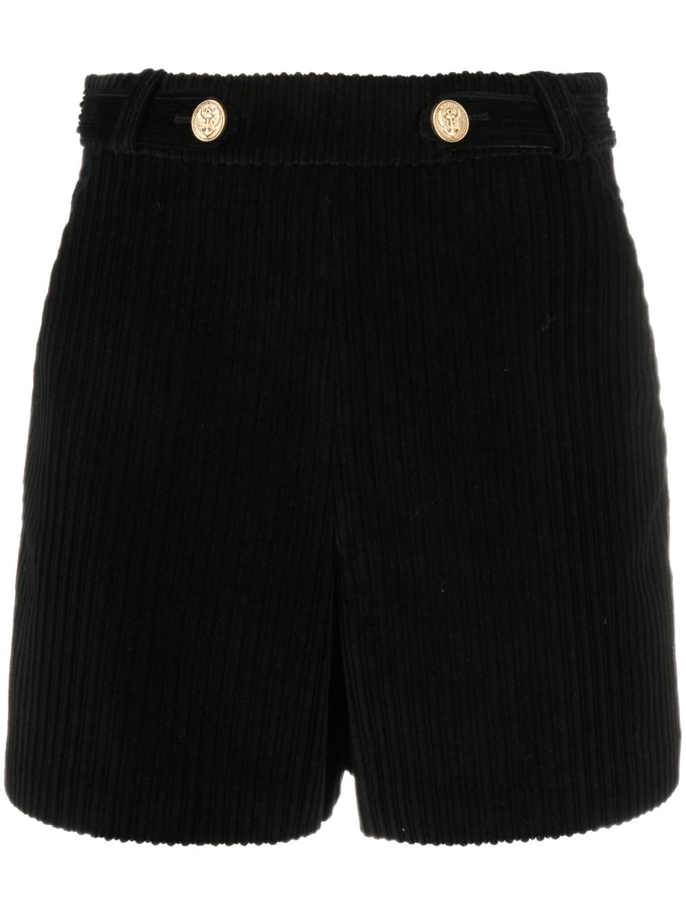 RED Valentino Shorts aus Cord mit hohem Bund - Schwarz von RED Valentino