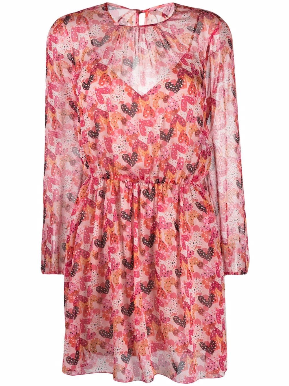 RED Valentino Minikleid mit Herz-Print - Rosa von RED Valentino