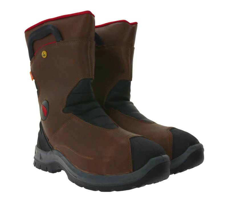 RED WING SHOES PetroKing SB Sicherheits-Schuhe mit TredMax-Sohle und ForceGuard-System Arbeits-Stiefel mit D30-Technologie Factory Second Schlupf-Boots 3214 Braun/Schwarz von RED WING SHOES
