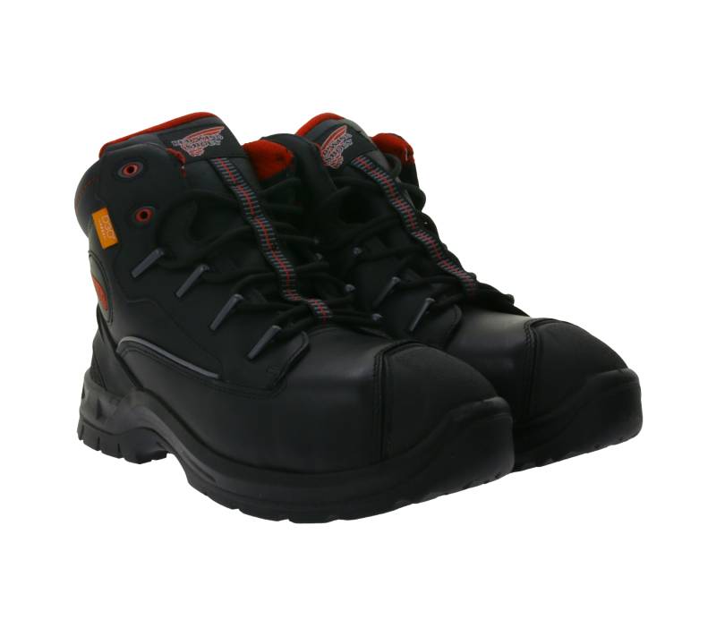 RED WING SHOES PetroKing SB Sicherheits-Schuhe mit TredMax-Sohle und ForceGuard-System Arbeits-Stiefel mit D30-Technologie Factory Second Schnür-Boots 3204 Schwarz von RED WING SHOES