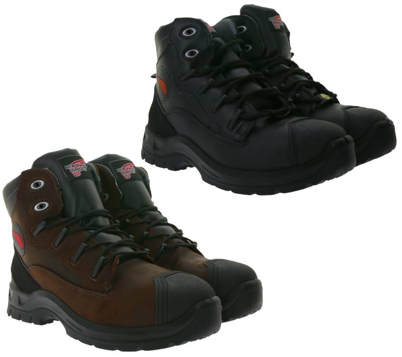 RED WING SHOES SB und S3 Sicherheits-Schuhe mit SwenFlex Pro-Sohle und ForceGuard-System Arbeits-Stiefel mit TredMax-Sohle Factory Second Schnür-Boots Braun oder Schwarz von RED WING SHOES