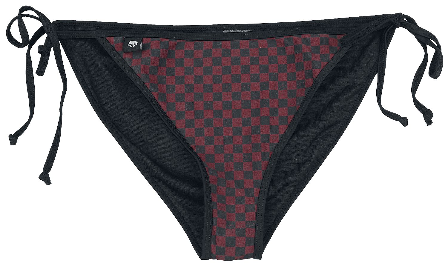 Bikini-Unterteil für Damen  schwarz/rot "Bikiniunterteil mit Schachbrettmuster" von RED by EMP von RED by EMP