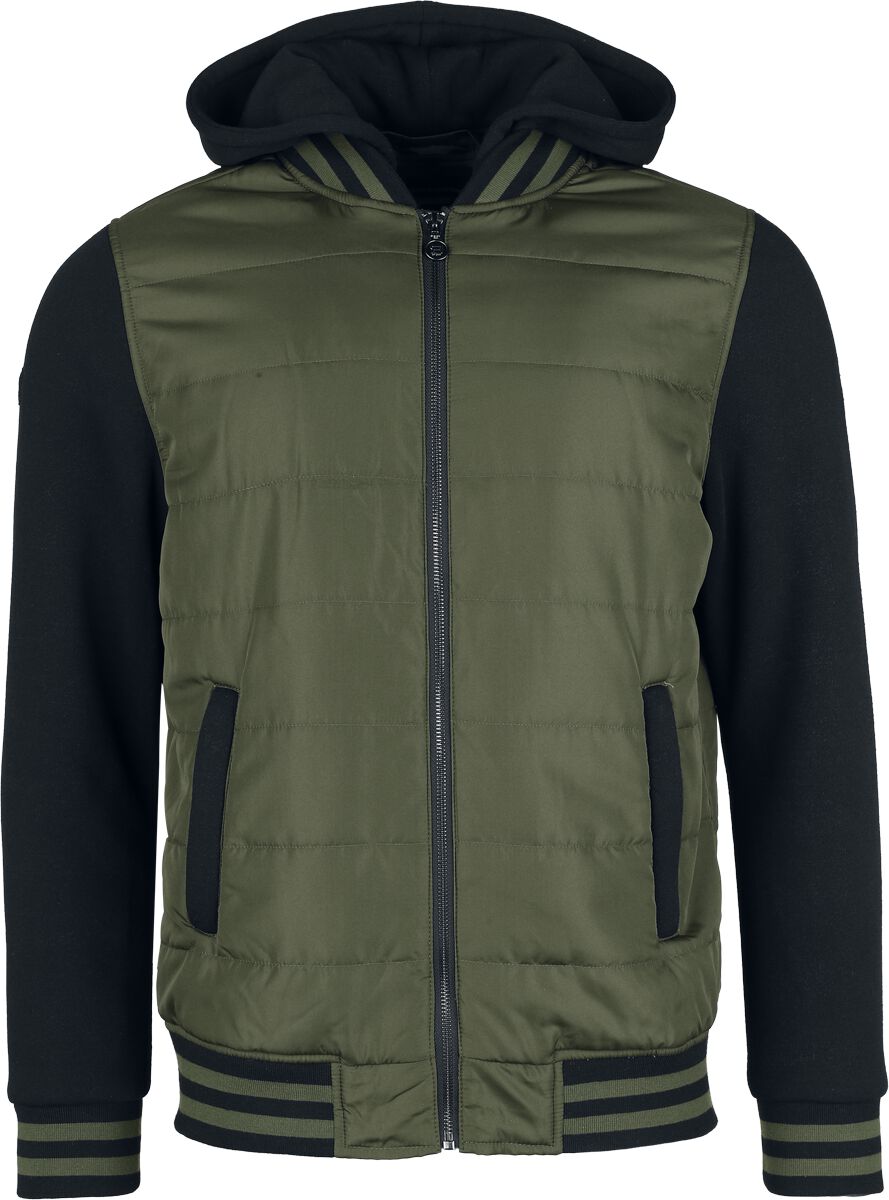 Collegejacke für Männer oliv/schwarz "Zweifarbige Jacke in oliv/schwarz" von RED by EMP Collegejacke für Männer oliv/schwarz "Zweifarbige Jacke in oliv/schwarz" von RED by EMP von RED by EMP