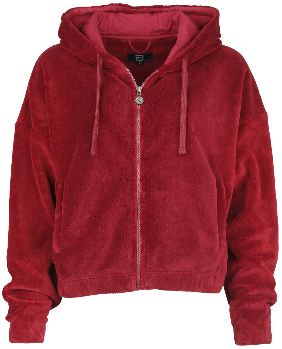 Kapuzenjacke für Damen  rot "Fluffy Hoodie Jacket" von RED by EMP von RED by EMP