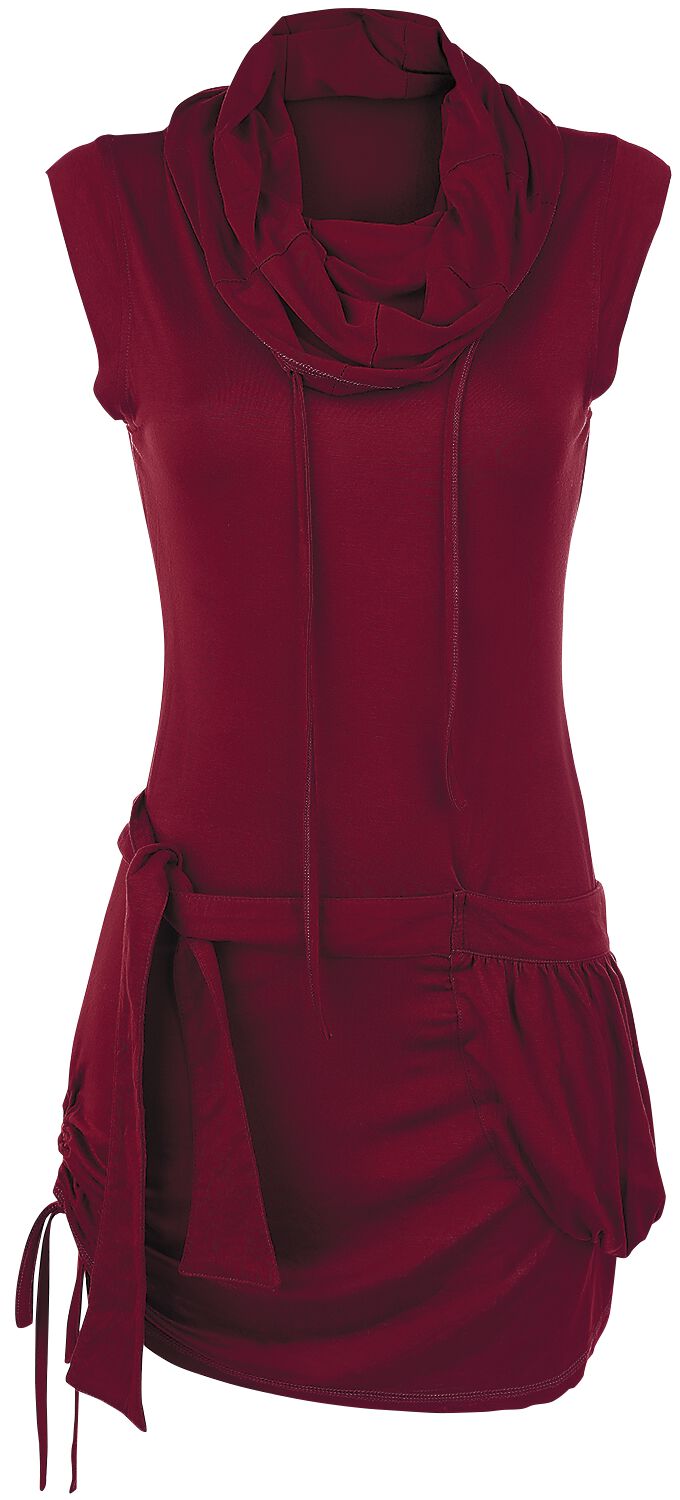 Kurzes Kleid für Damen  bordeaux "High Neck Dress" von RED by EMP von RED by EMP