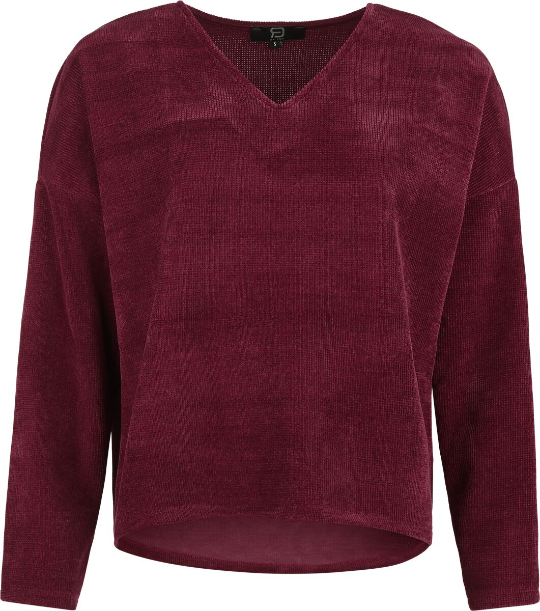 Langarmshirt für Damen  rot "Cosy Cord" von RED by EMP von RED by EMP