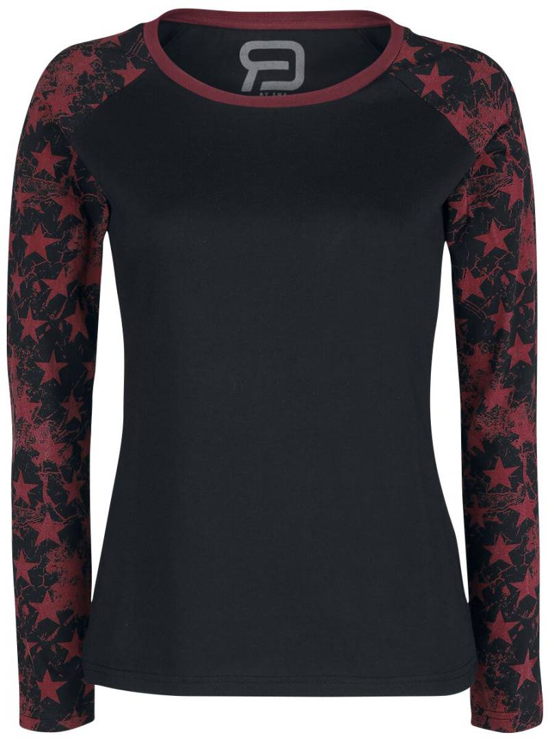 Langarmshirt für Damen  schwarz "Long Raglan Road" von RED by EMP von RED by EMP