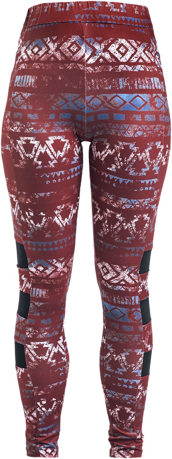 Leggings für Damen  rot "Leggings With Aztec Print" von RED by EMP von RED by EMP