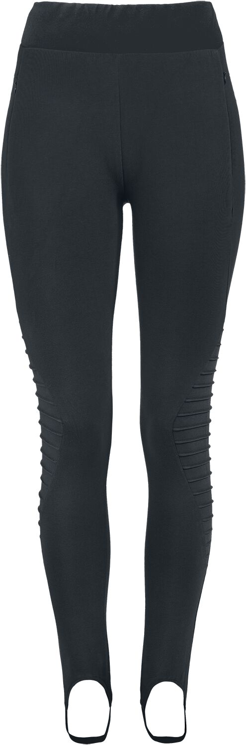 Leggings für Damen  schwarz "Schwarze Leggings mit Steg" von RED by EMP von RED by EMP