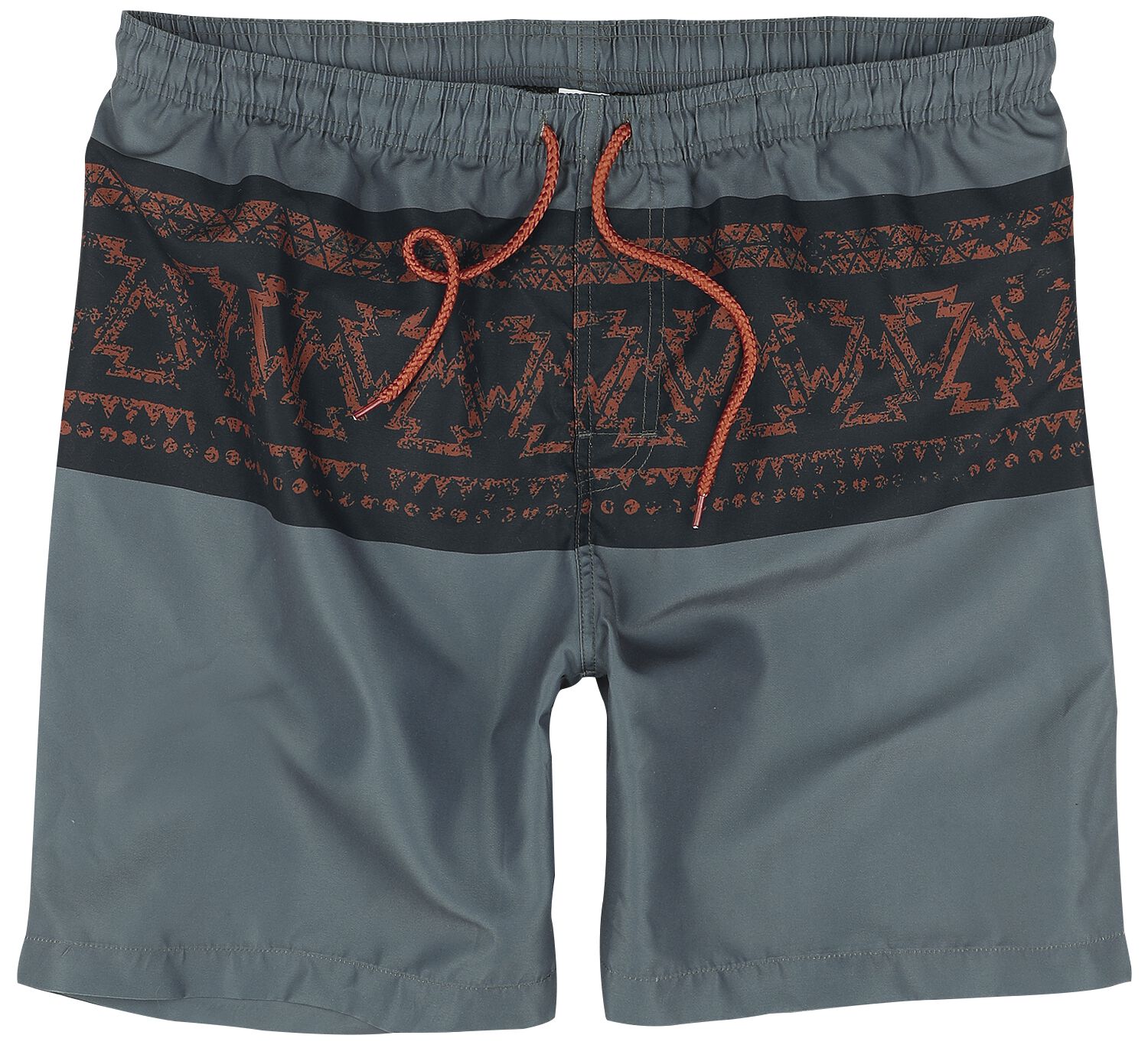 RED by EMP Swim Shorts With Graphic Design Badeshort dunkelgrau in L von RED by EMP