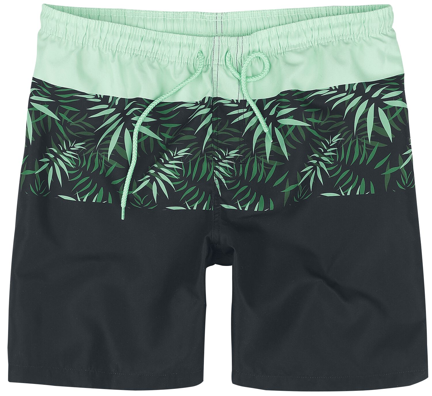 RED by EMP Swim Shorts With Palm Trees Badeshort schwarz grün in L von RED by EMP