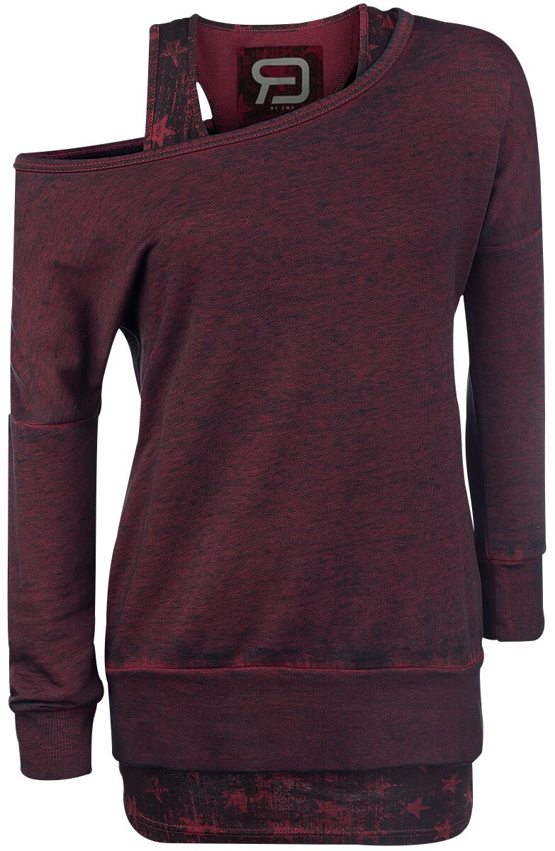 RED by EMP Cut Me Loose Sweatshirt bordeaux in 4XL von RED by EMP