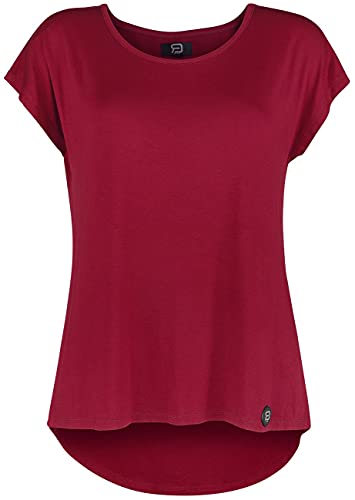 RED by EMP Damen Rotes lockeres Basic T-Shirt aus weich fließendem, elastischem Material 4XL von RED by EMP