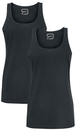 RED by EMP Damen Schwarze Basic Long-Tops Doppelpack M von RED by EMP