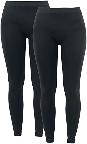 RED by EMP Damen Schwarze Leggings im Doppelpack M von RED by EMP