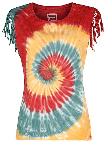 RED by EMP Damen T-Shirt mit Multicolor Batik-Waschung 3XL von RED by EMP