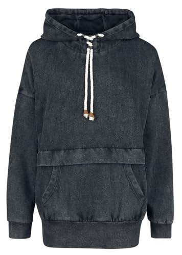 RED by EMP Damen dunkelgrauer Kapuzenpullover im samtigen Fleecefutter L von RED by EMP