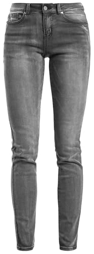 RED by EMP Damen graue Basic Jeans mit Waschung im 5 Pocket Style W27L32 von RED by EMP