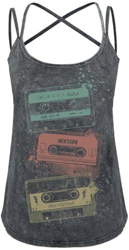 RED by EMP Damen graues Vintage Top mit Print XXL von RED by EMP