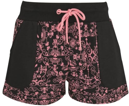 RED by EMP Damen schwarz/Pinke Shorts mit Muster S von RED by EMP