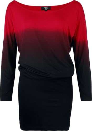 RED by EMP Damen schwarz/rotes kurzes Kleid mit Farbverlauf XL von RED by EMP
