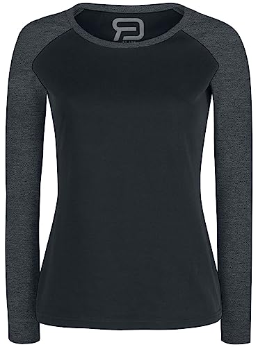 RED by EMP Damen schwarz-graues Langarmshirt 3XL von RED by EMP