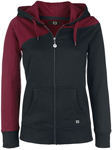 RED by EMP Damen schwarz-rotes Sweatjacke mit Kapuze 4XL von RED by EMP