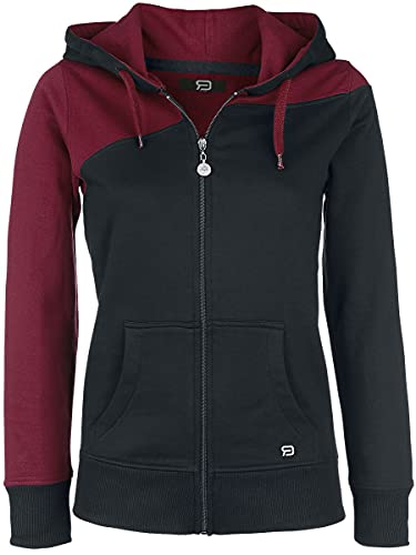 RED by EMP Damen schwarz-rotes Sweatjacke mit Kapuze XXL von RED by EMP