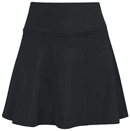 RED by EMP Damen schwarzer kurzer Basic Rock aus elastischem Jerseymaterial S von RED by EMP