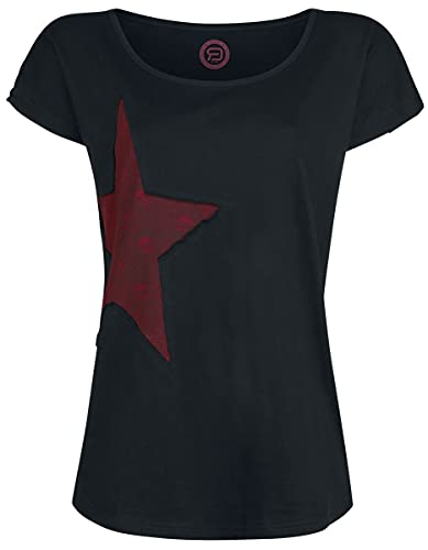 RED by EMP Damen schwarzes Basic T-Shirt mit Sternchen-Print S von RED by EMP